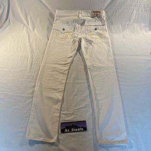 True Religion White Slim Jeans